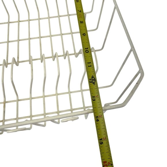 Vintage White Large Wire Dish Rack Rubbermaid Kitchen Sink Storage Organizer - Picture 8 of 9